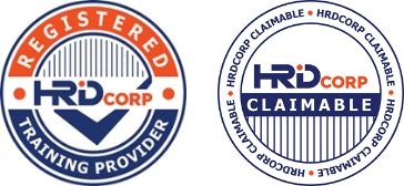 HRDCorp Registered Training Provider and HRDCorp Claimable badges